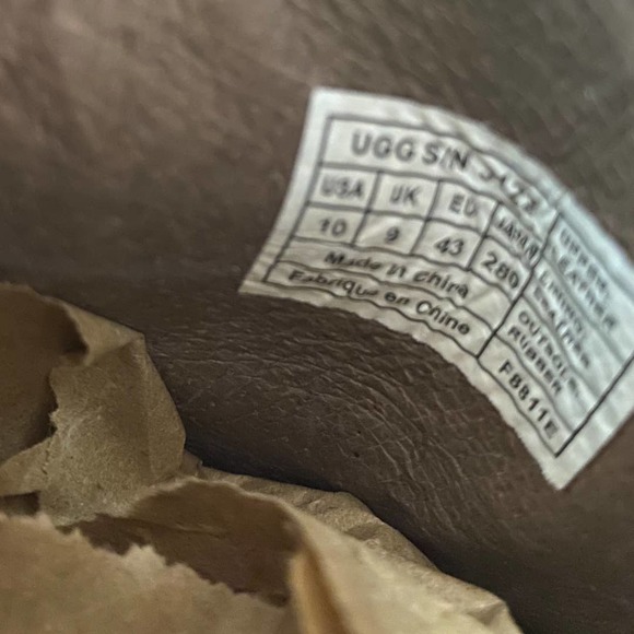 UGG Australia Ballard brown leather slip on dressy casual loafers size 10 - Picture 15 of 15